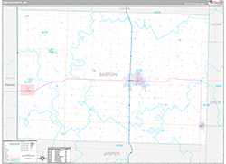 Barton County Wall Map Premium Style 2026