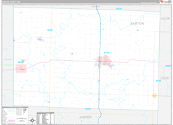 Barton County, MO Wall Map Premium Style 2024