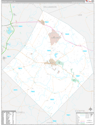 Bastrop County, TX Wall Map Premium Style 2024