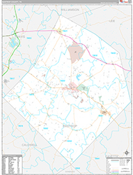 Bastrop County, TX Wall Map Premium Style 2026