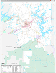 Baxter County Wall Map Premium Style 2026
