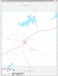 Baylor County Wall Map Premium Style 2026