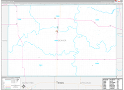 Beaver County Wall Map Premium Style 2026