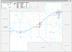 Beckham County Wall Map Premium Style 2026