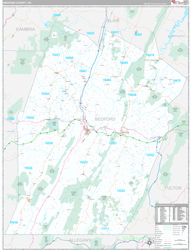 Bedford County, PA Wall Map Premium Style 2024