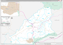 Bell County Wall Map Premium Style 2026