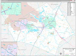 Bell County Wall Map Premium Style 2026