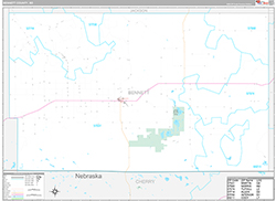Bennett County Wall Map Premium Style 2026