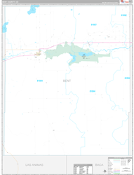 Bent County, CO Wall Map Premium Style 2024