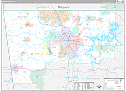 Benton County Wall Map Premium Style 2026