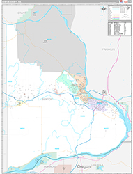 Benton County Wall Map Premium Style 2026