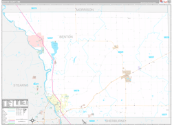 Benton County, MN Wall Map Premium Style 2024