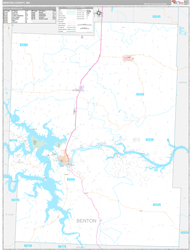 Benton County, MO Wall Map Premium Style 2024