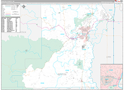 Benton County, OR Wall Map Premium Style 2026