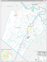 Berkeley County Wall Map Premium Style 2026