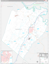 Berkeley County, WV Wall Map Premium Style 2024