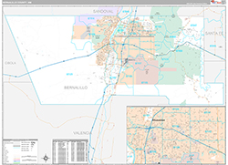 Bernalillo County Wall Map Premium Style 2026