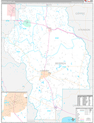 Berrien County Wall Map Premium Style 2026