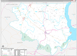 Bertie County Wall Map Premium Style 2026