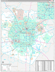 Bexar County Wall Map Premium Style 2026