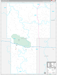 Billings County Wall Map Premium Style 2026