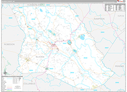 Bladen County Wall Map Premium Style 2026