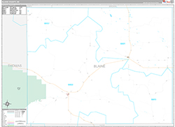 Blaine County Wall Map Premium Style 2026