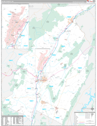 Blair County, PA Wall Map Premium Style 2024