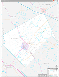 Bleckley County Wall Map Premium Style 2026