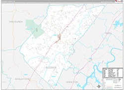 Bledsoe County Wall Map Premium Style 2026