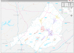 Blount County, AL Wall Map Premium Style 2024