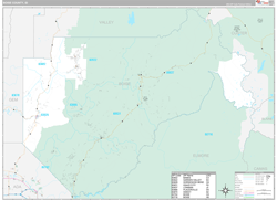Boise County, ID Wall Map Premium Style 2024