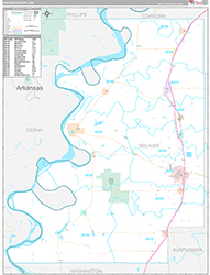 Bolivar County Wall Map Premium Style 2026