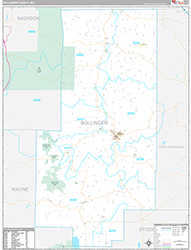 Bollinger County Wall Map Premium Style 2026