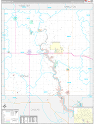 Boone County Wall Map Premium Style 2026
