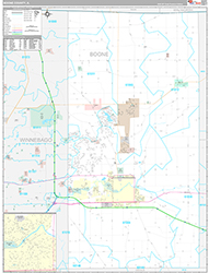 Boone County Wall Map Premium Style 2026