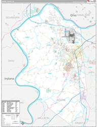 Boone County Wall Map Premium Style 2026
