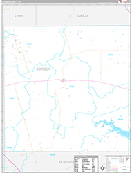 Borden County Wall Map Premium Style 2026