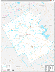 Bosque County Wall Map Premium Style 2026