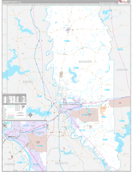BossierParish (County), LA Wall Map Premium Style 2023