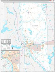 BossierParish (County), LA Wall Map Premium Style 2026