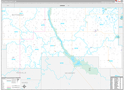 Bottineau County Wall Map Premium Style 2026
