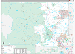 Boulder County Wall Map Premium Style 2026