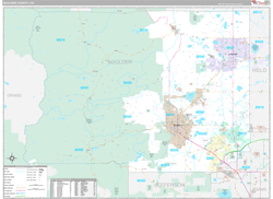 Boulder County, CO Wall Map Premium Style 2024