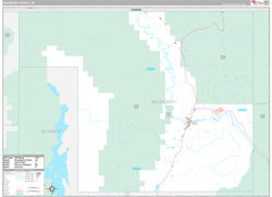 Boundary County, ID Wall Map Premium Style 2024