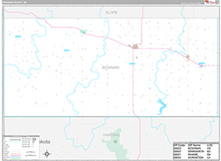 Bowman County Wall Map Premium Style 2026