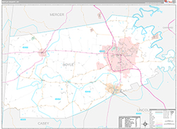 Boyle County, KY Wall Map Premium Style 2026