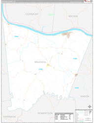 Bracken County, KY Wall Map Premium Style 2024