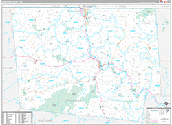 Bradford County Wall Map Premium Style 2026