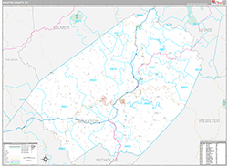 Braxton County Wall Map Premium Style 2026